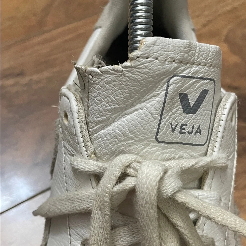Veja Off-White Leather Sneakers